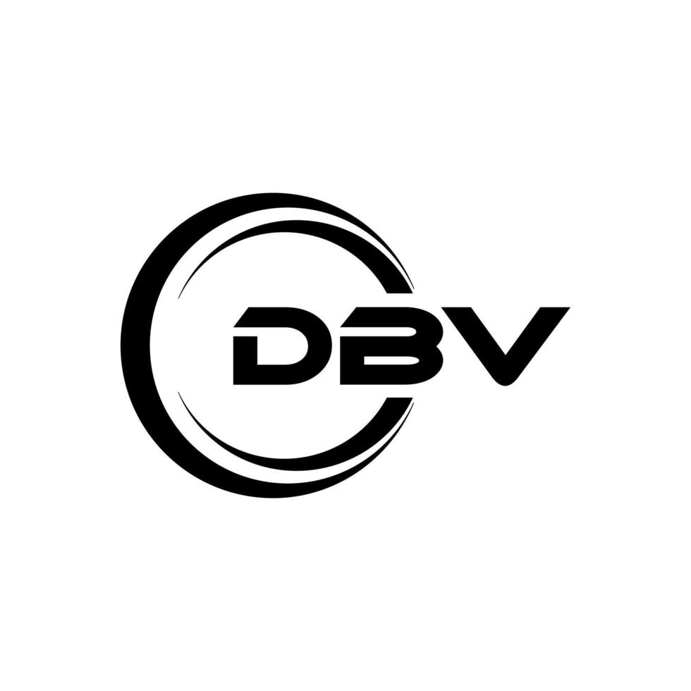 dbv letra logo diseño en ilustración. vector logo, caligrafía diseños para logo, póster, invitación, etc.