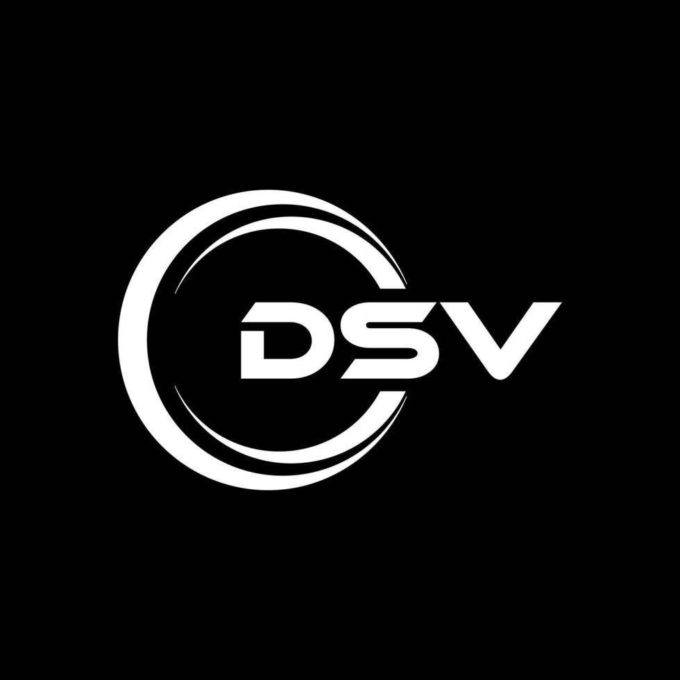 dsv letra logo diseño en ilustración. vector logo, caligrafía diseños para logo, póster, invitación, etc.