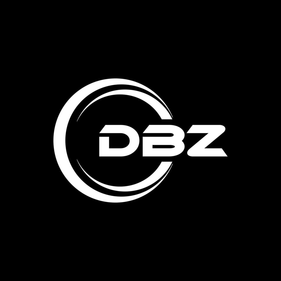 dbz letra logo diseño en ilustración. vector logo, caligrafía diseños para logo, póster, invitación, etc.