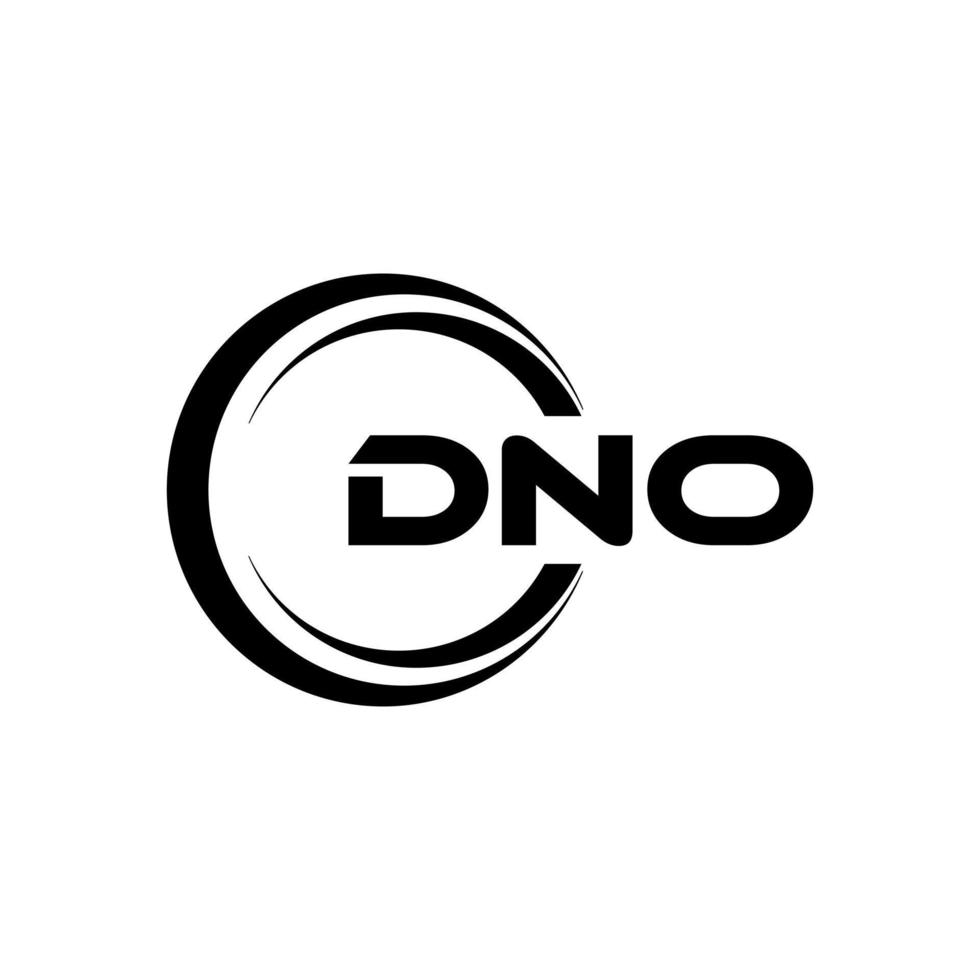 DNO letter logo design in illustration. Vector logo, calligraphy designs for logo, Poster, Invitation, etc.