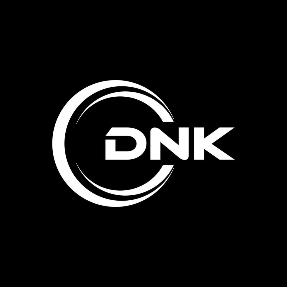 DNK letter logo design in illustration. Vector logo, calligraphy designs for logo, Poster, Invitation, etc.