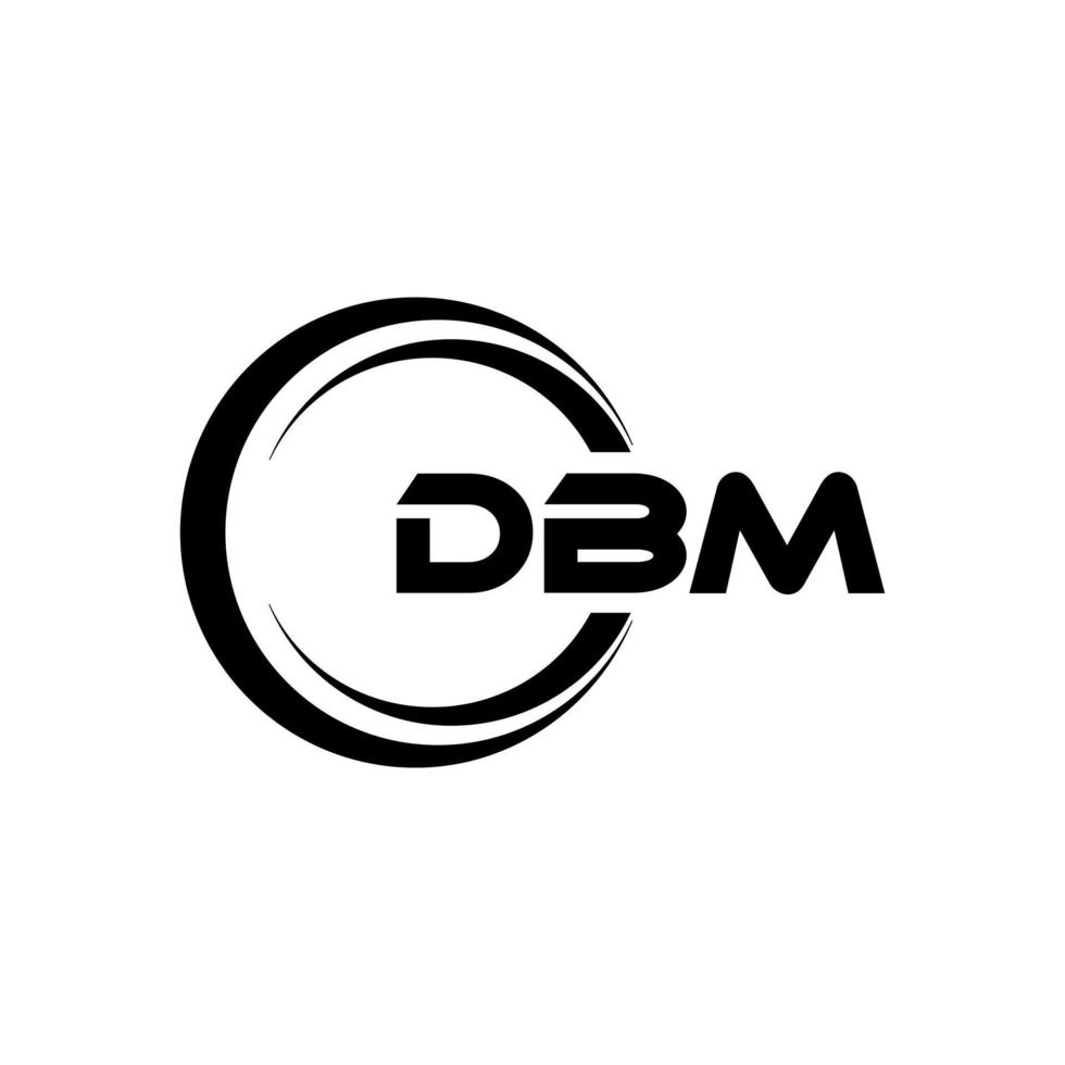 dbm letra logo diseño en ilustración. vector logo, caligrafía diseños para logo, póster, invitación, etc.