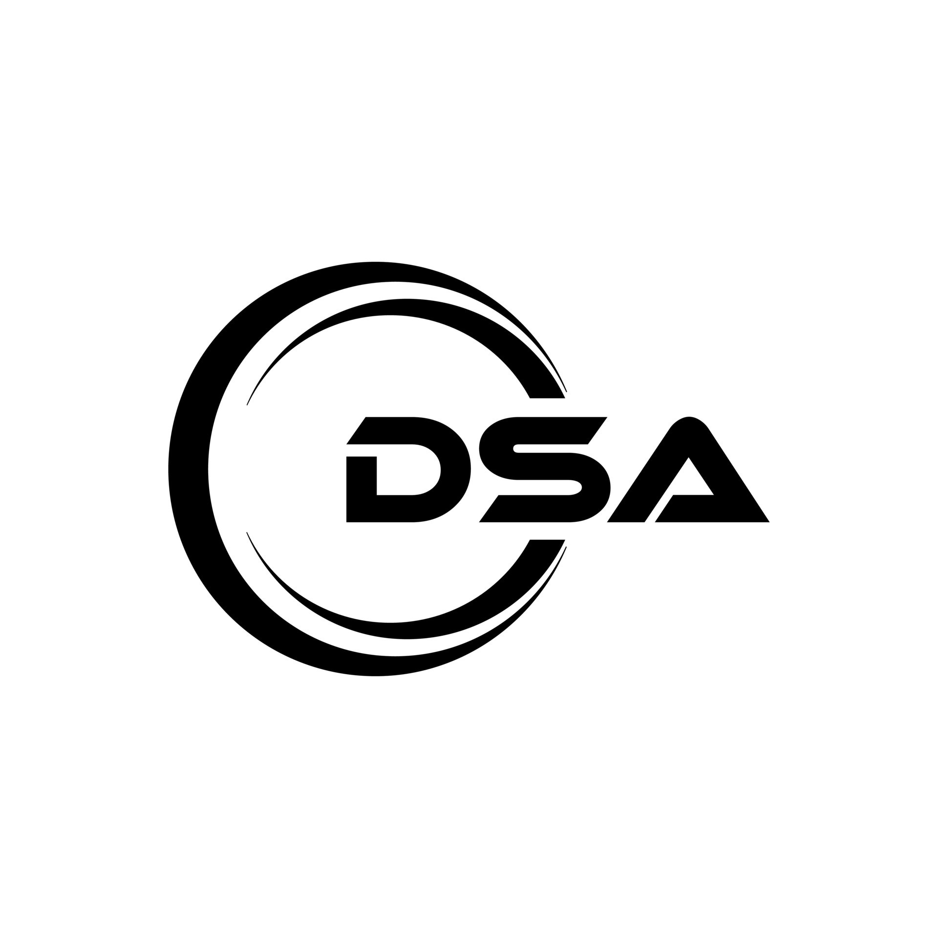 DSA letter logo design in illustration. Vector logo, calligraphy ...