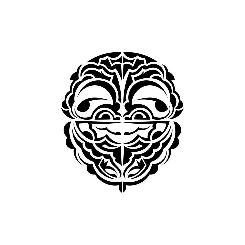 ornamental caras. polinesio tribal patrones. adecuado para tatuajes aislado. vector. vector