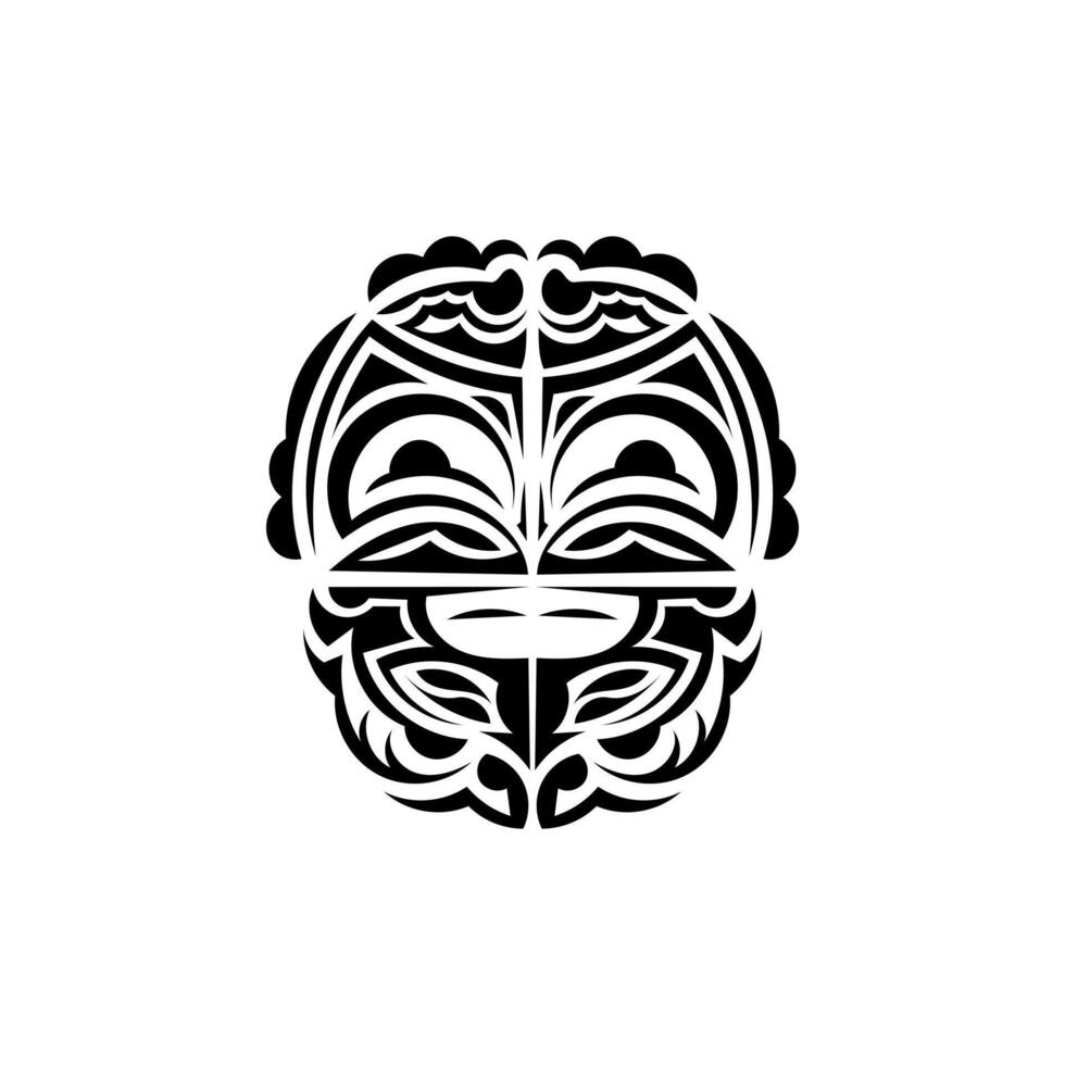 vikingo caras en ornamental estilo. maorí tribal patrones. adecuado para tatuajes aislado. negro ornamento, vector. vector