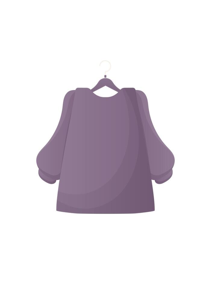 Feminine shirt isolated on white background. Cartoon style. . vector