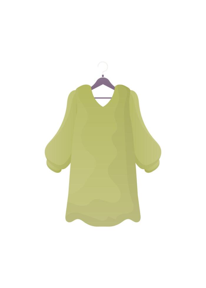 Women's dress is isolated on a white background. Cartoon style. . vector
