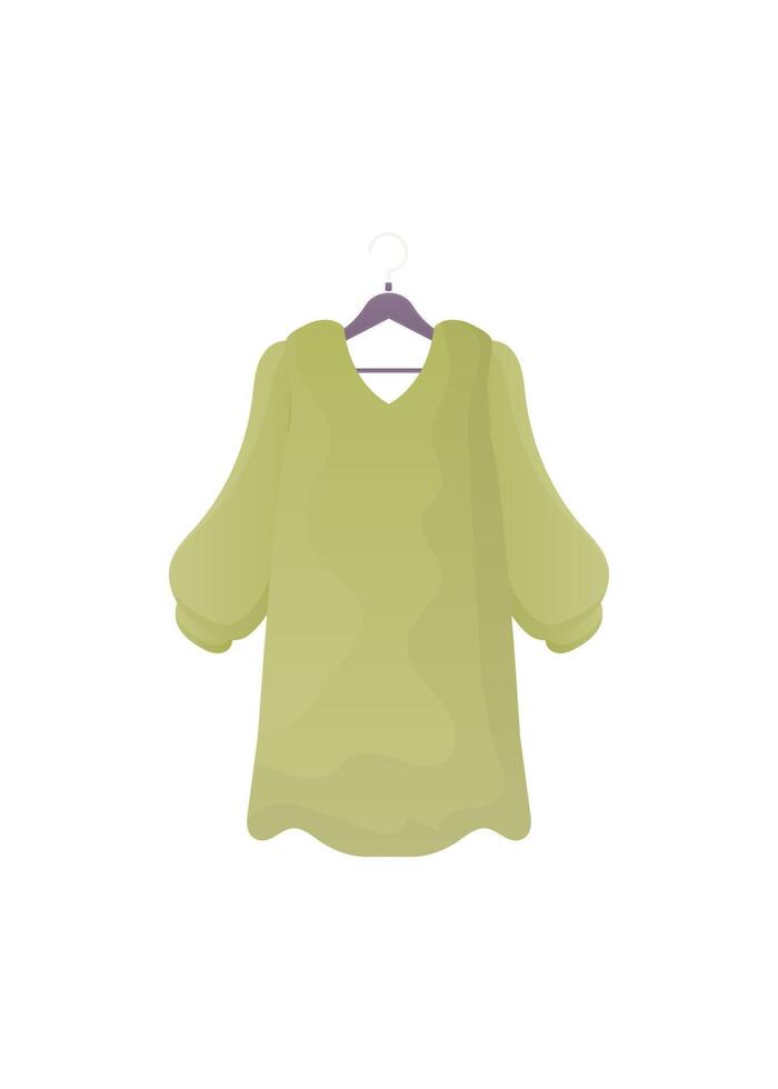 Women's dress is isolated on a white background. Cartoon style. Vector. vector