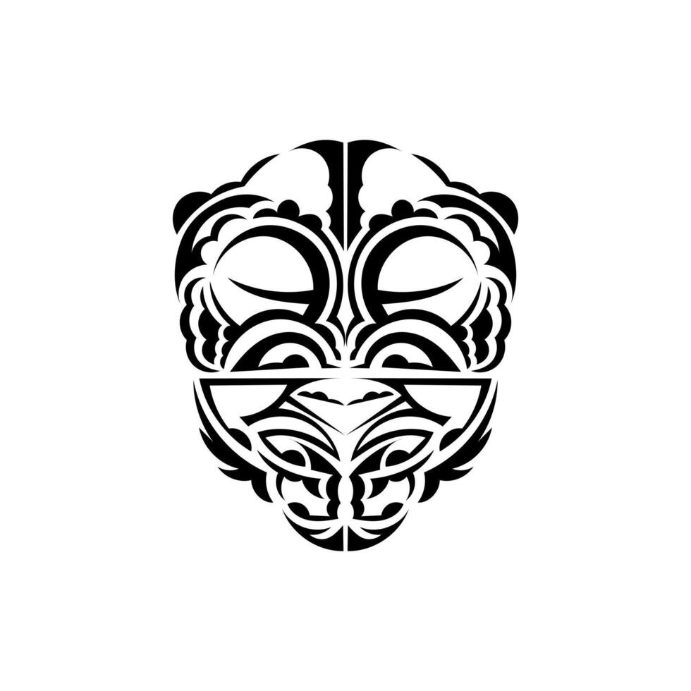 ornamental caras. maorí tribal patrones. adecuado para huellas dactilares. aislado. vector ilustración.