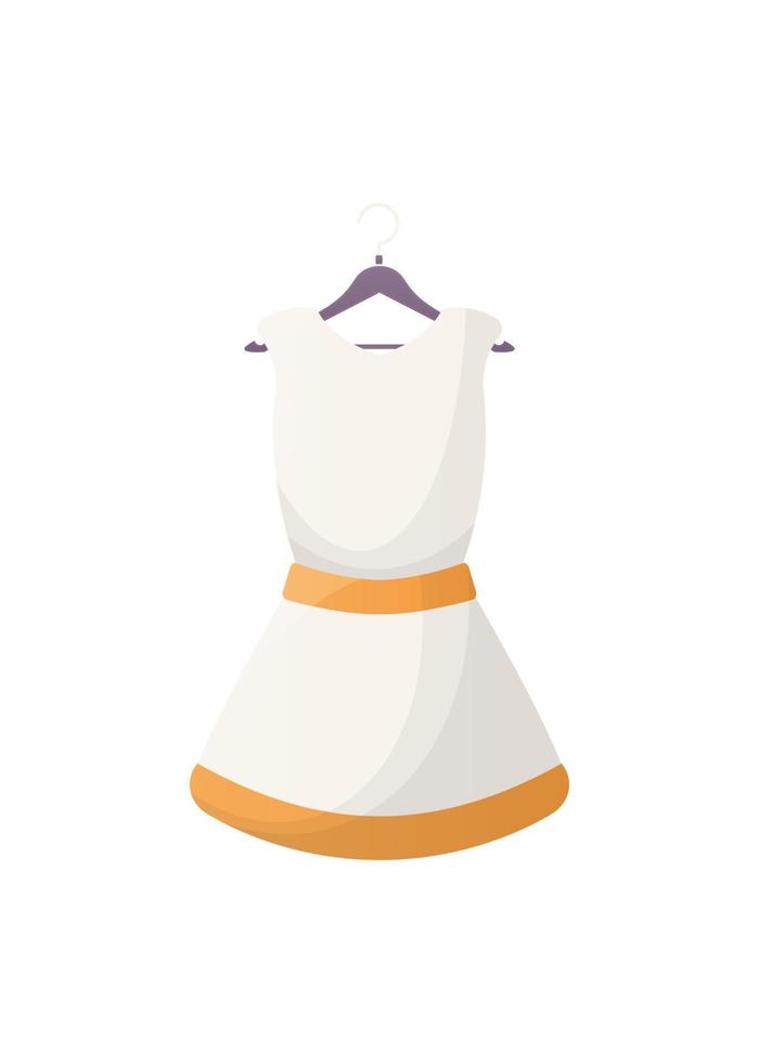 Women's dress is isolated on a white background. Cartoon style. Vector. vector