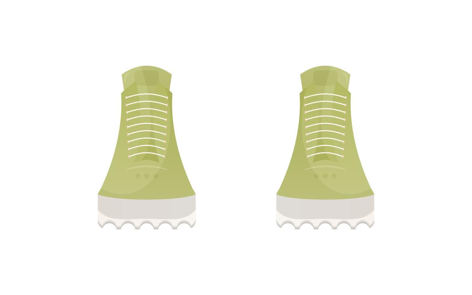 verde zapatillas aislado en blanco antecedentes. dibujos animados estilo. vector. vector