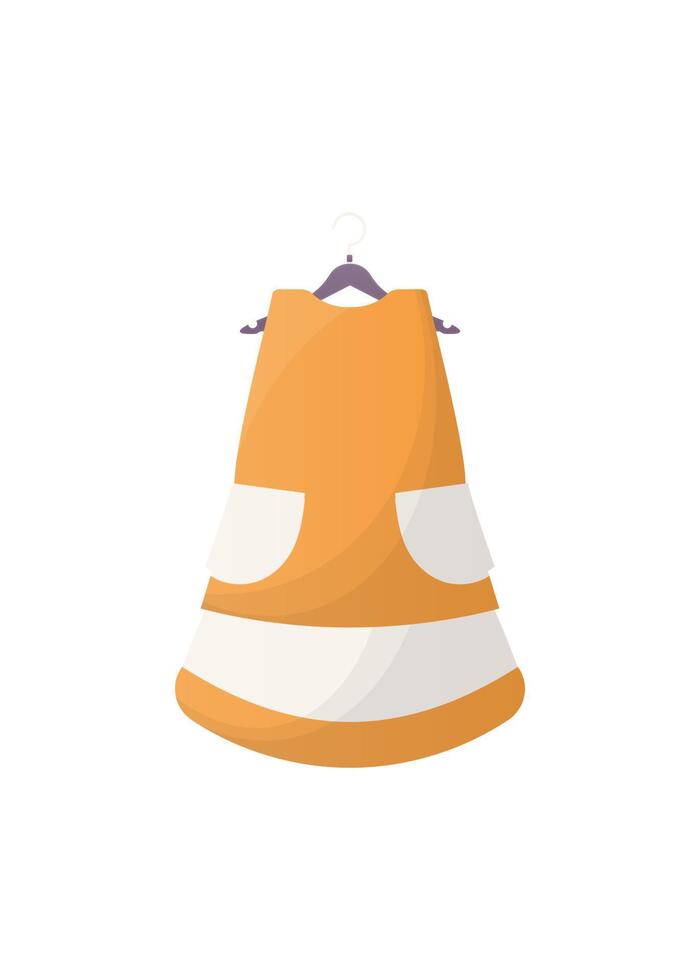 Women's dress is isolated on a white background. Cartoon style. . vector