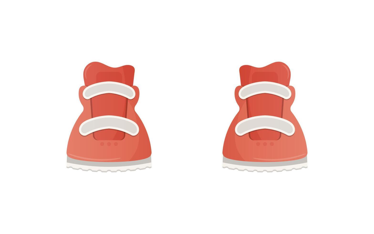 rojo zapatillas aislado en blanco antecedentes. dibujos animados estilo. vector. vector