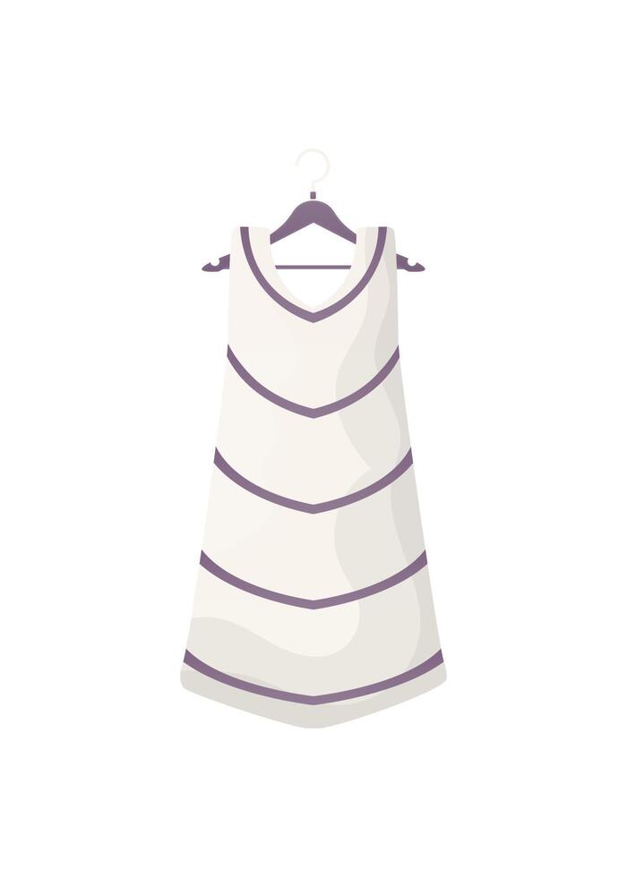 Women's dress is isolated on a white background. Cartoon style. Vector. vector