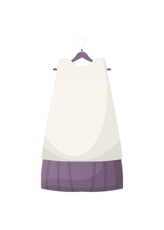 Women's dress is isolated on a white background. Cartoon style. Vector. vector