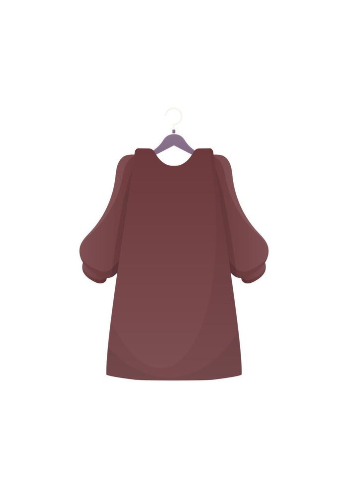 Women's dress is isolated on a white background. Cartoon style. . vector