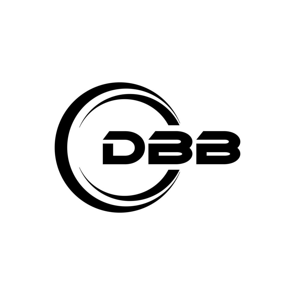 DBB letter logo design in illustration. Vector logo, calligraphy designs for logo, Poster, Invitation, etc.