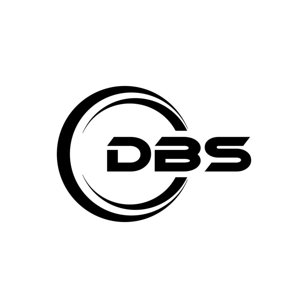 DBS letter logo design in illustration. Vector logo, calligraphy designs for logo, Poster, Invitation, etc.