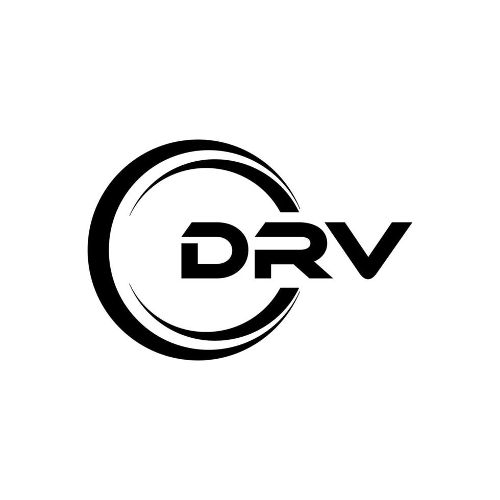 DRV letter logo design in illustration. Vector logo, calligraphy designs for logo, Poster, Invitation, etc.