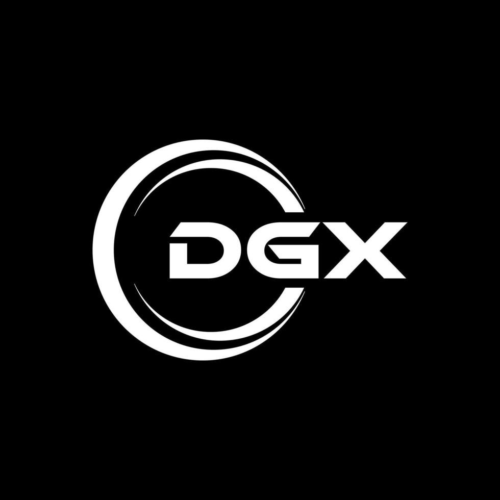 DGX letter logo design in illustration. Vector logo, calligraphy designs for logo, Poster, Invitation, etc.