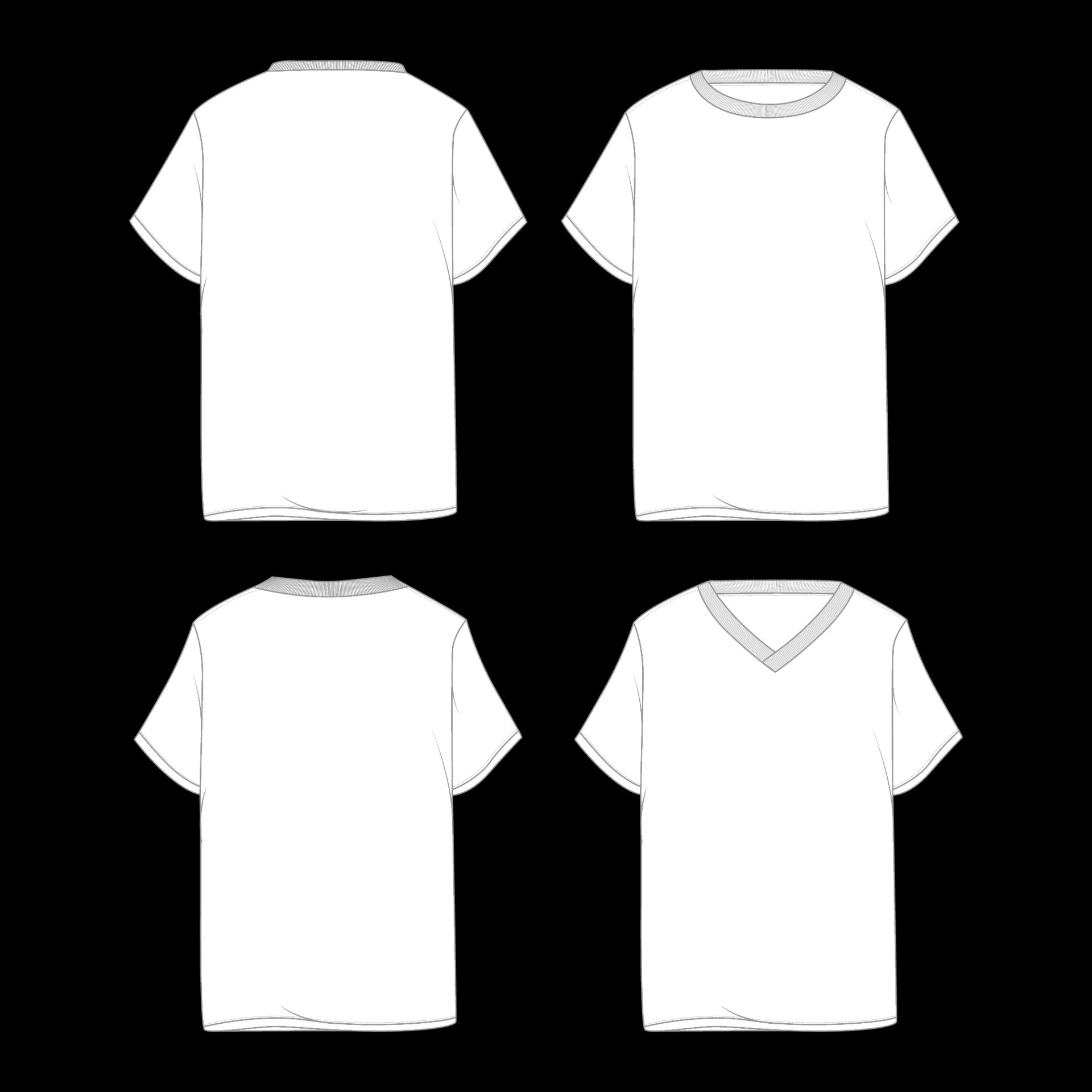 White Outline T Shirt Mockup 21662075 Vector Art at Vecteezy
