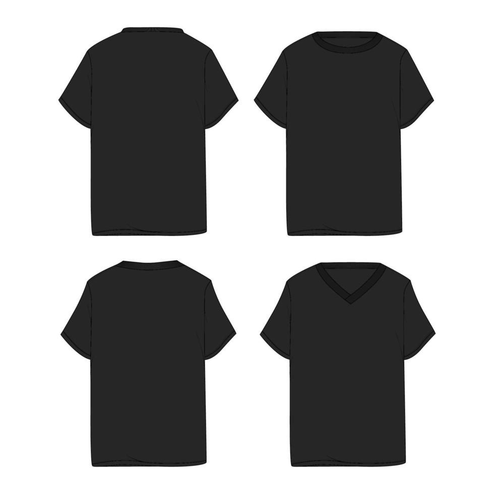 Black Outline T Shirt Mockup 21662076 Vector Art at Vecteezy