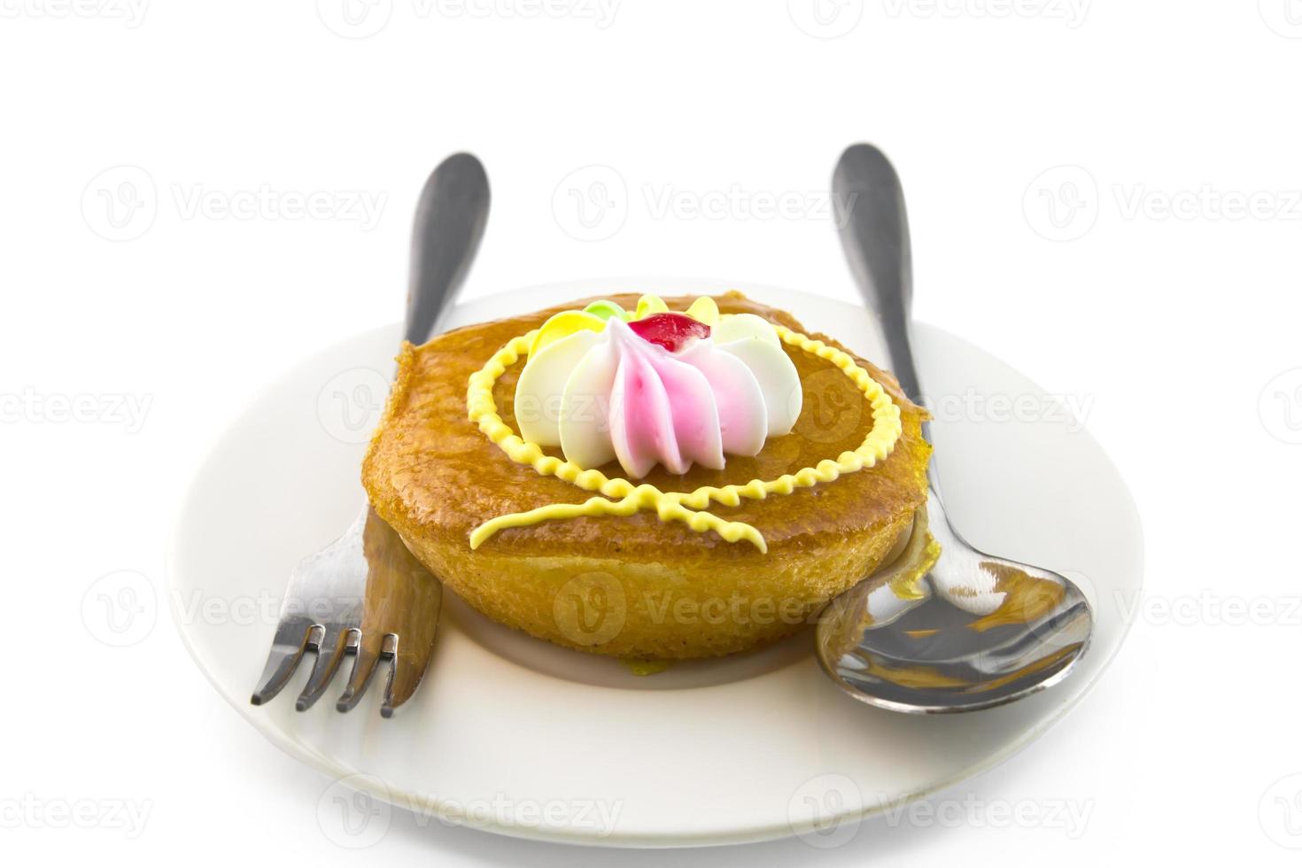 Cup cake and fork photo