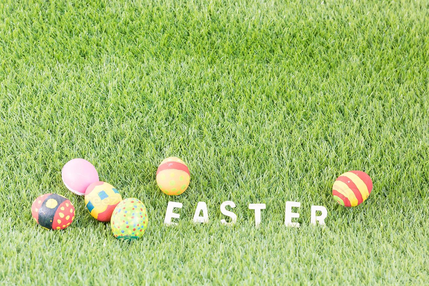 Easter eggs with text photo