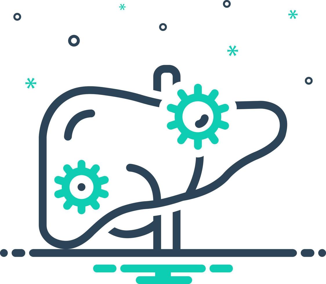 mix icon for hepatitis vector