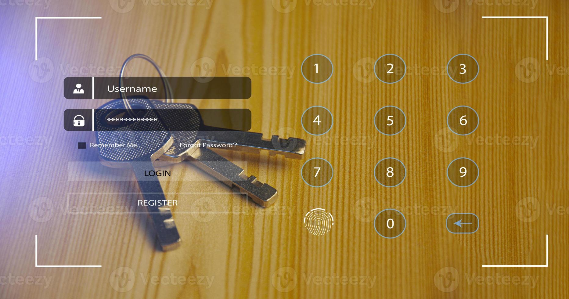 concept of system login To protect security and collect user data photo