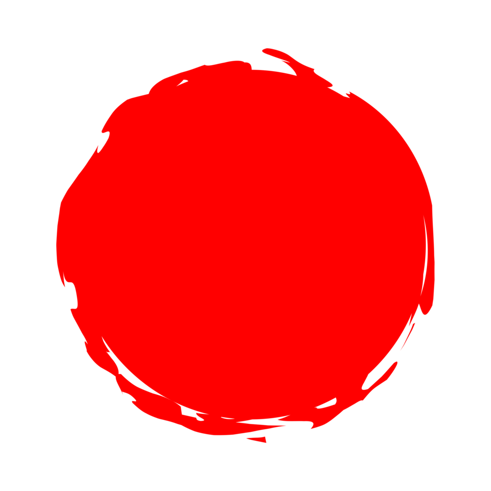 Red Brush Circle Png