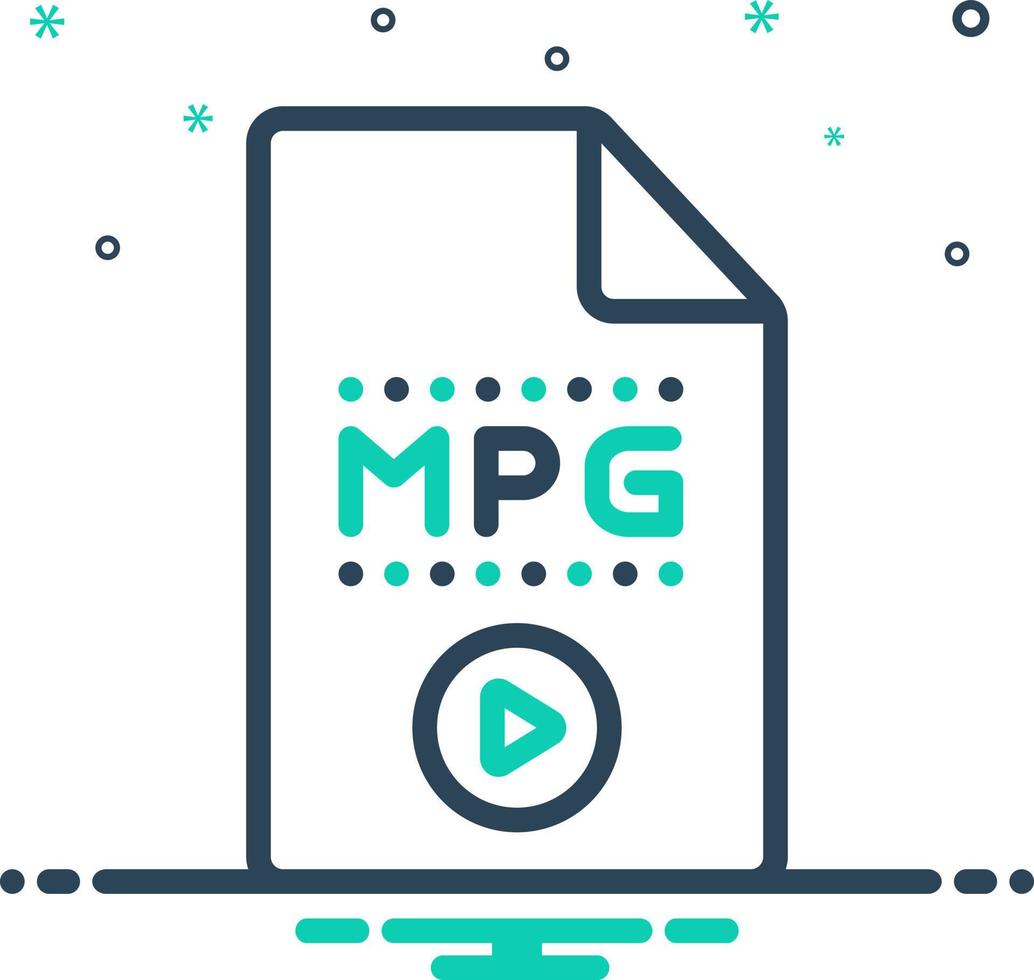 mix icon for mpg vector