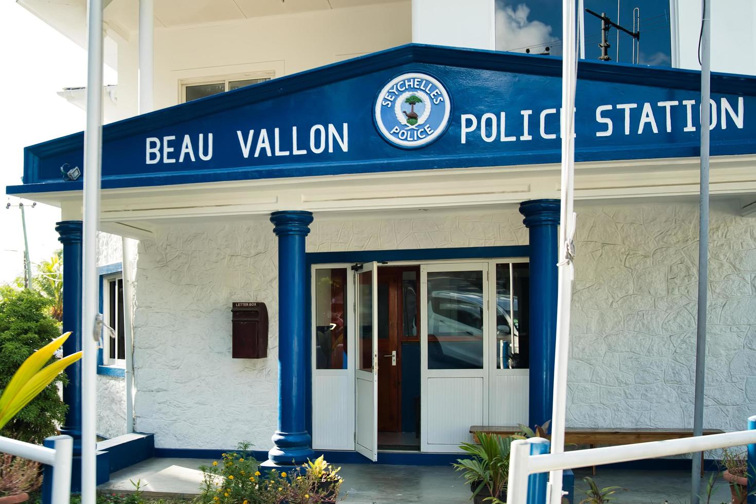 Mahe Seychelles 14.03.2023  the Beau vallon police station on Mahe island photo
