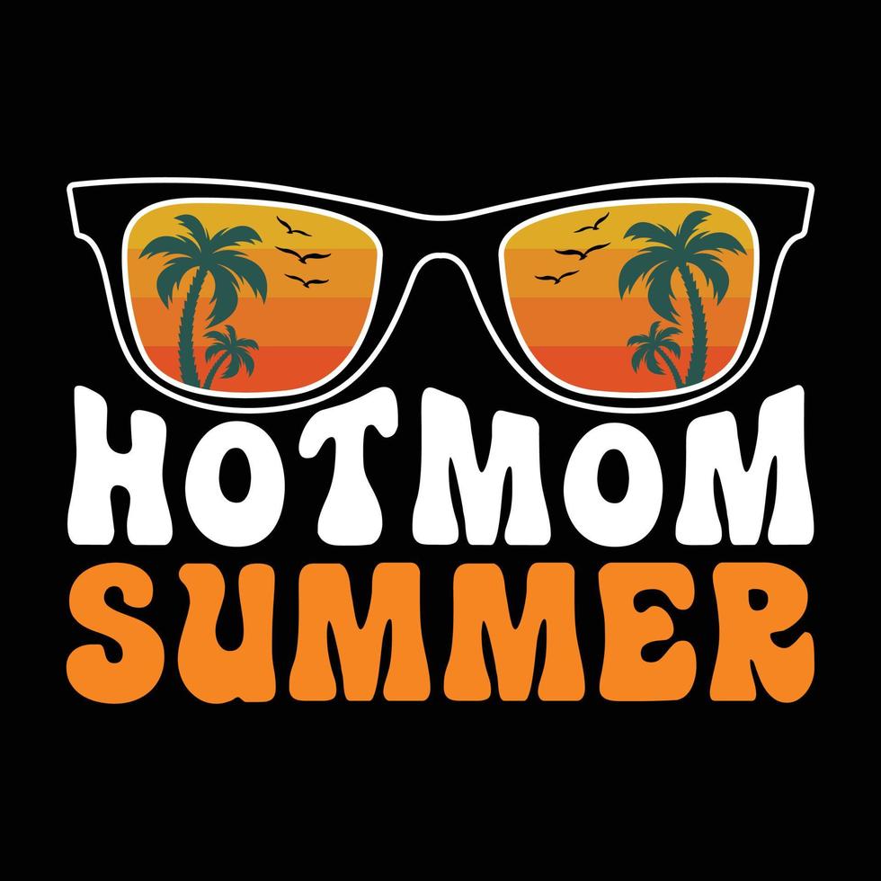 Hot mom summer vacation vector