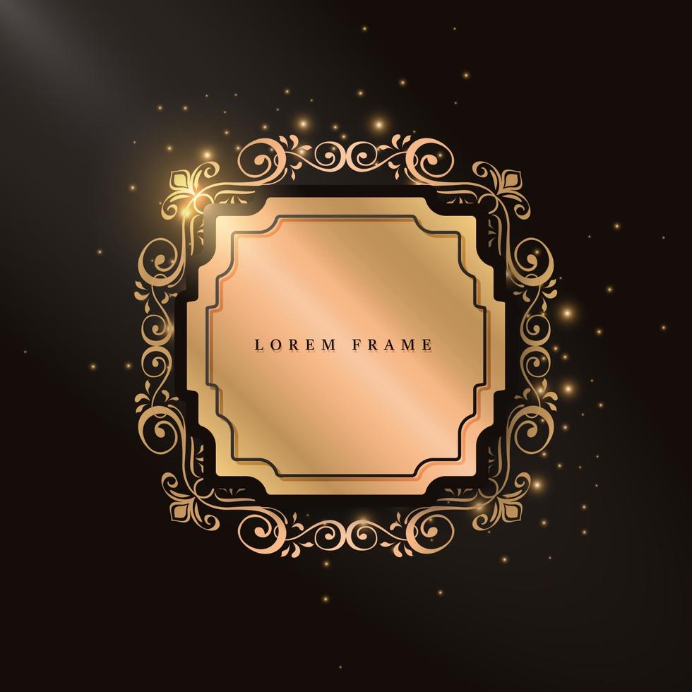 Elegant rectangle frame design vector