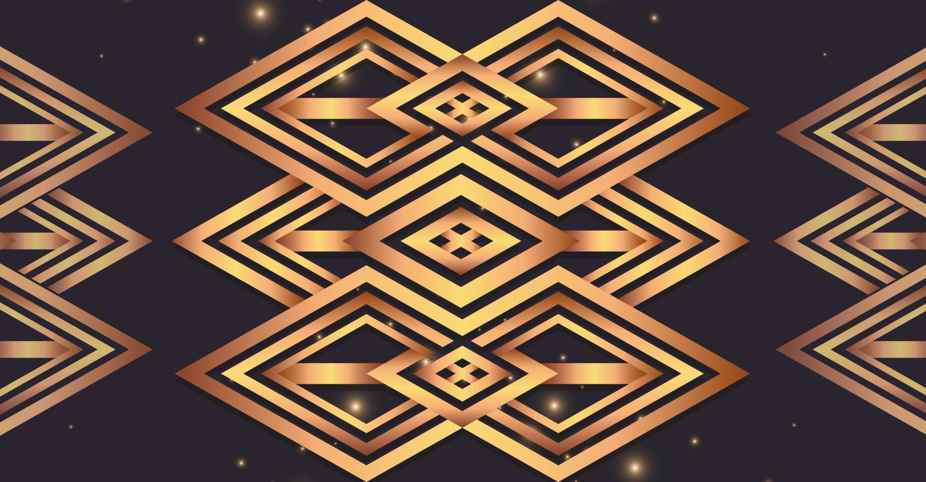 Abstract golden monogram background design vector