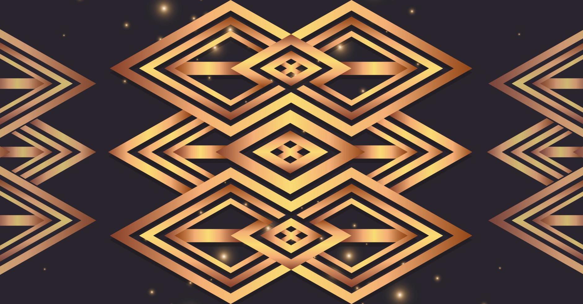 diseño de fondo de monograma dorado abstracto vector