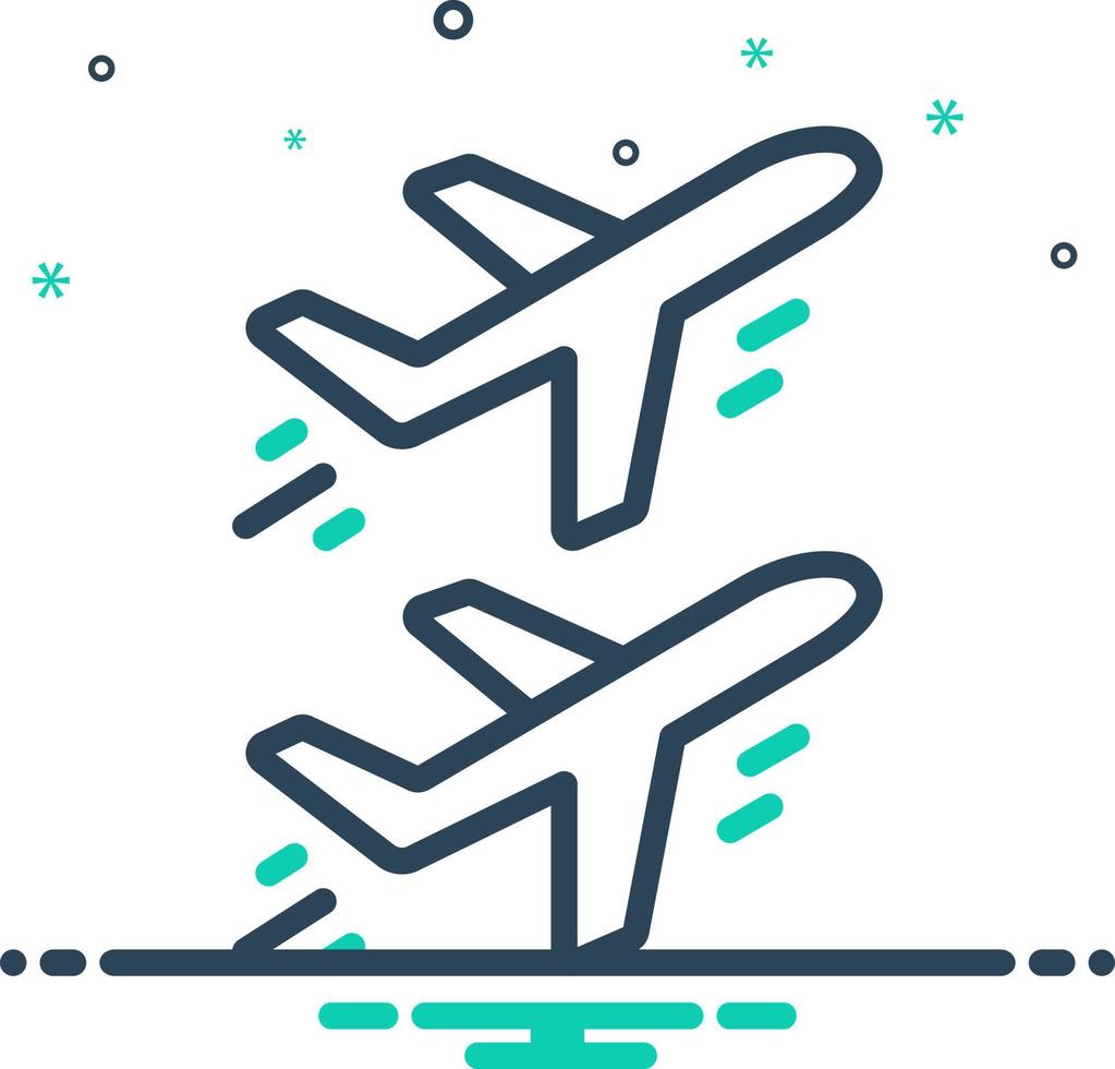 mix icon for aviation vector