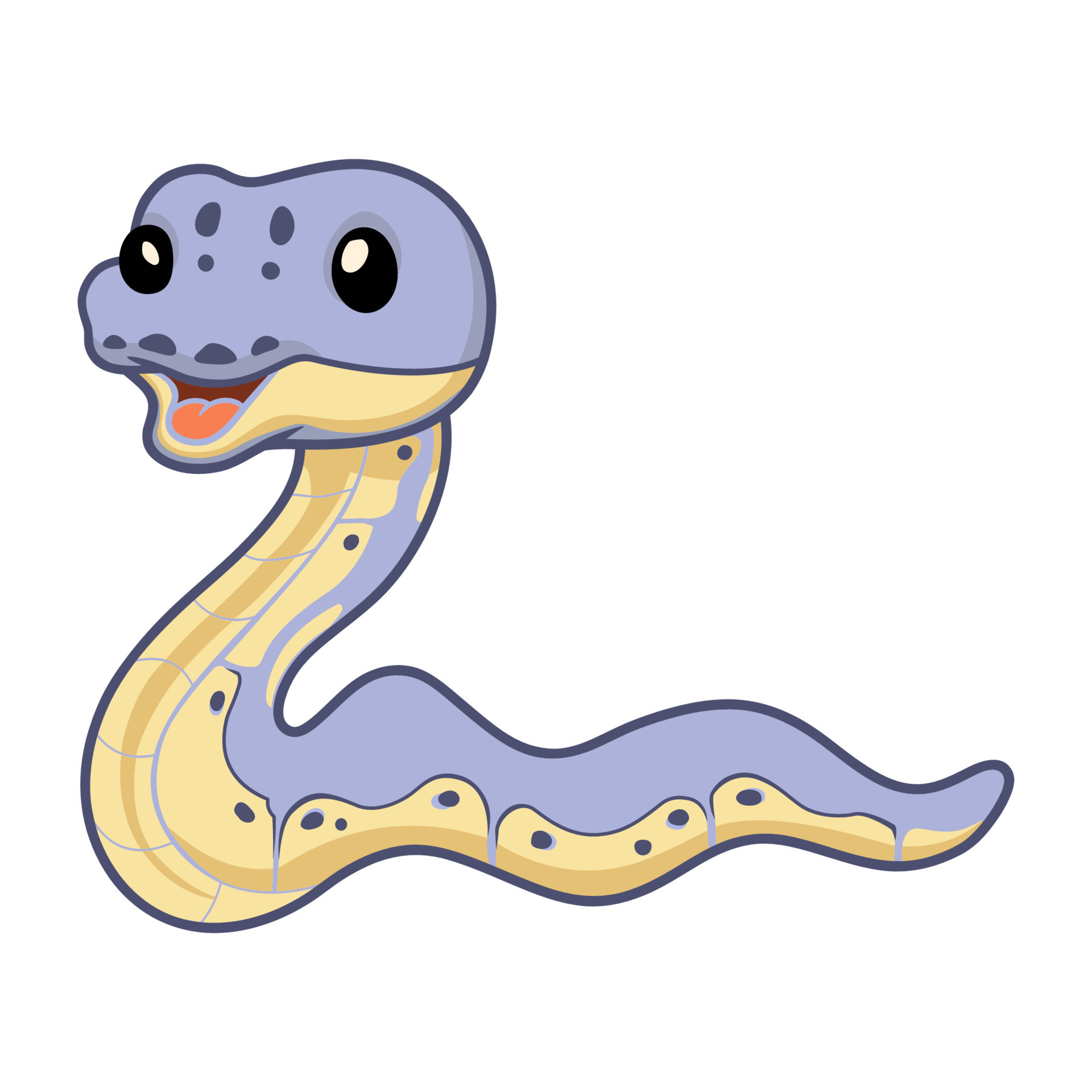 Cute killer clown ball python cartoon 21663680 Vector Art at Vecteezy