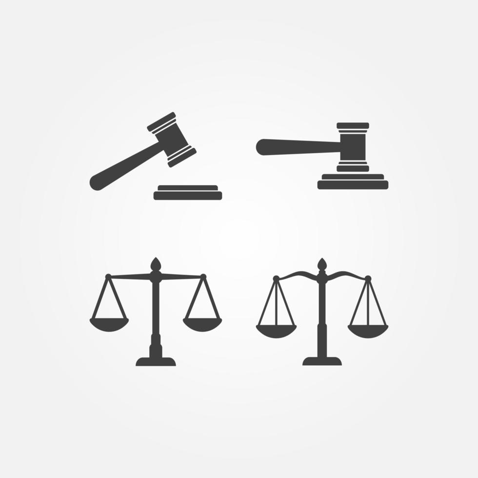 Set of Law Firm icon vector