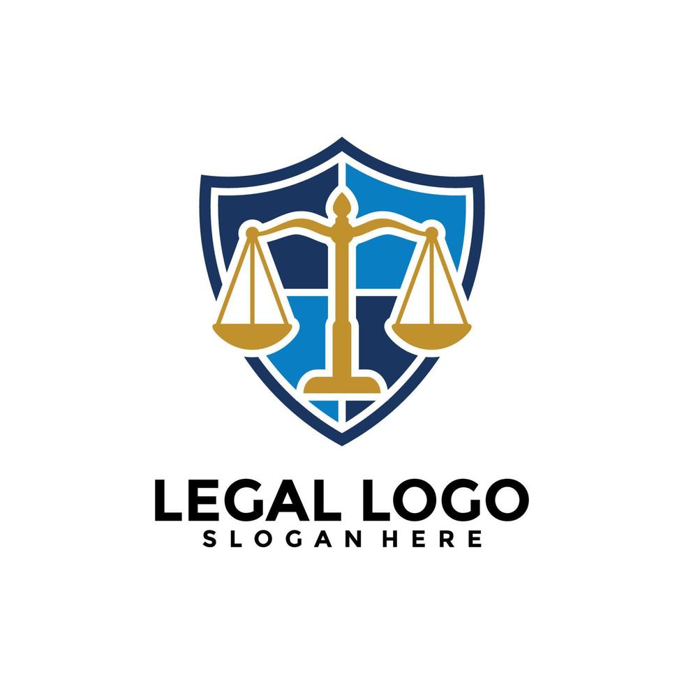 ley firma logo modelo diseño. legal logo vector concepto