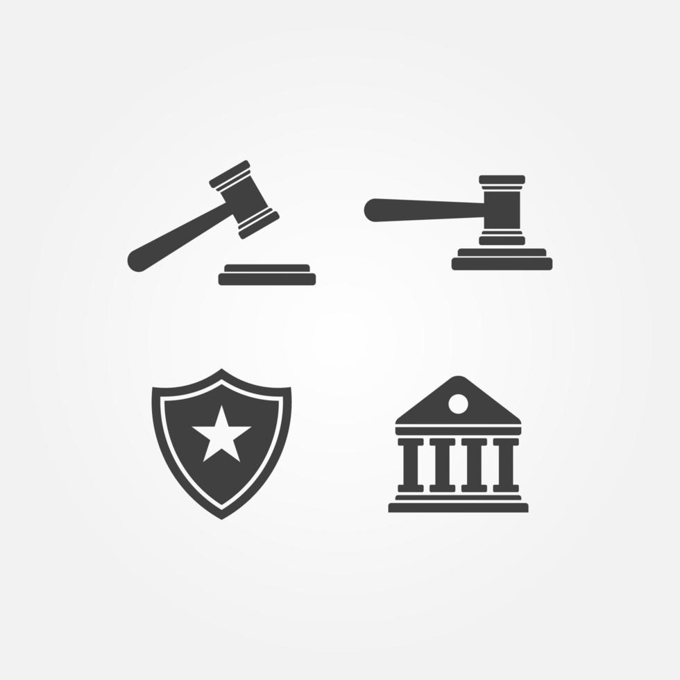 Set of Law Firm icon vector