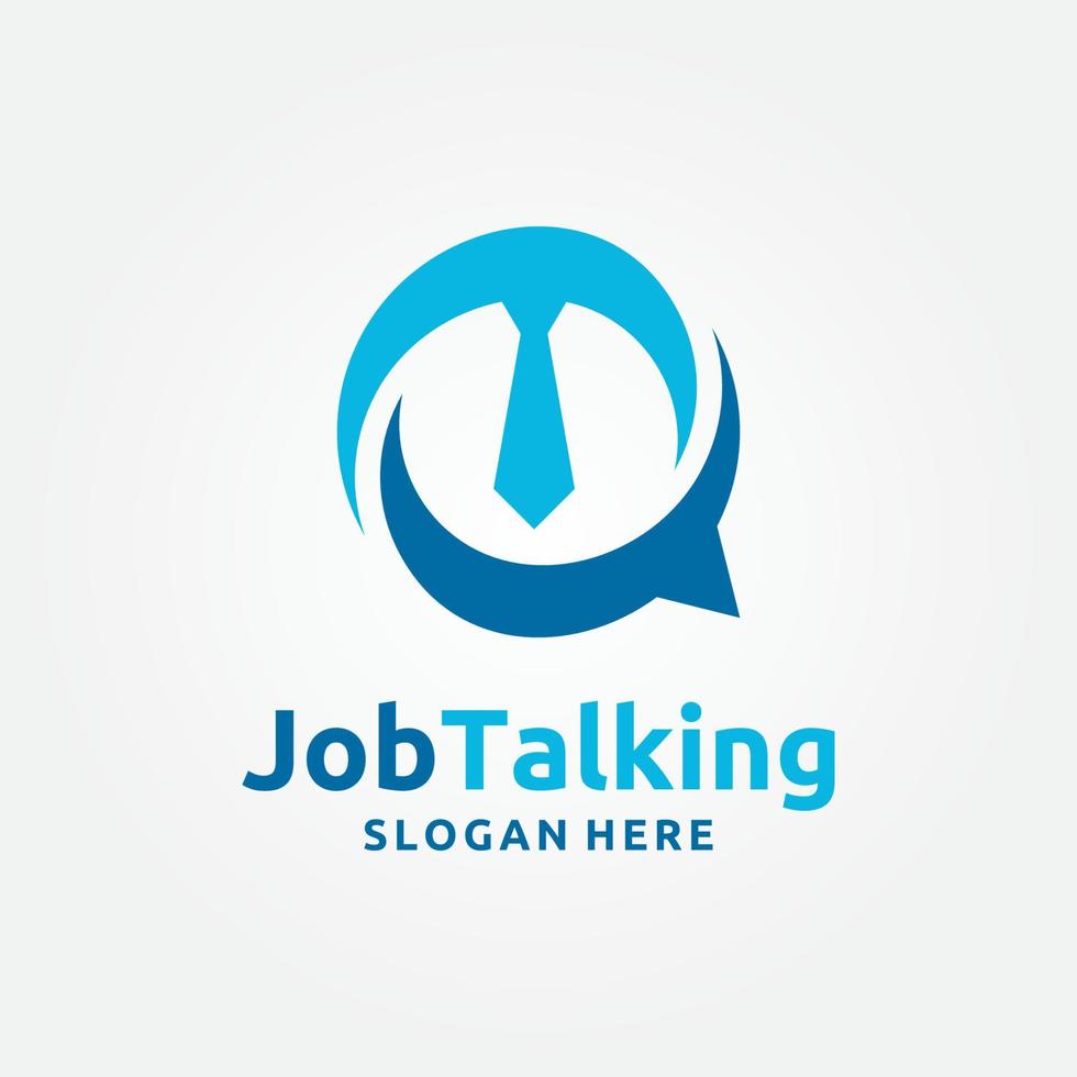 Job Talk Logo Template Design. Social job chat vector illustration