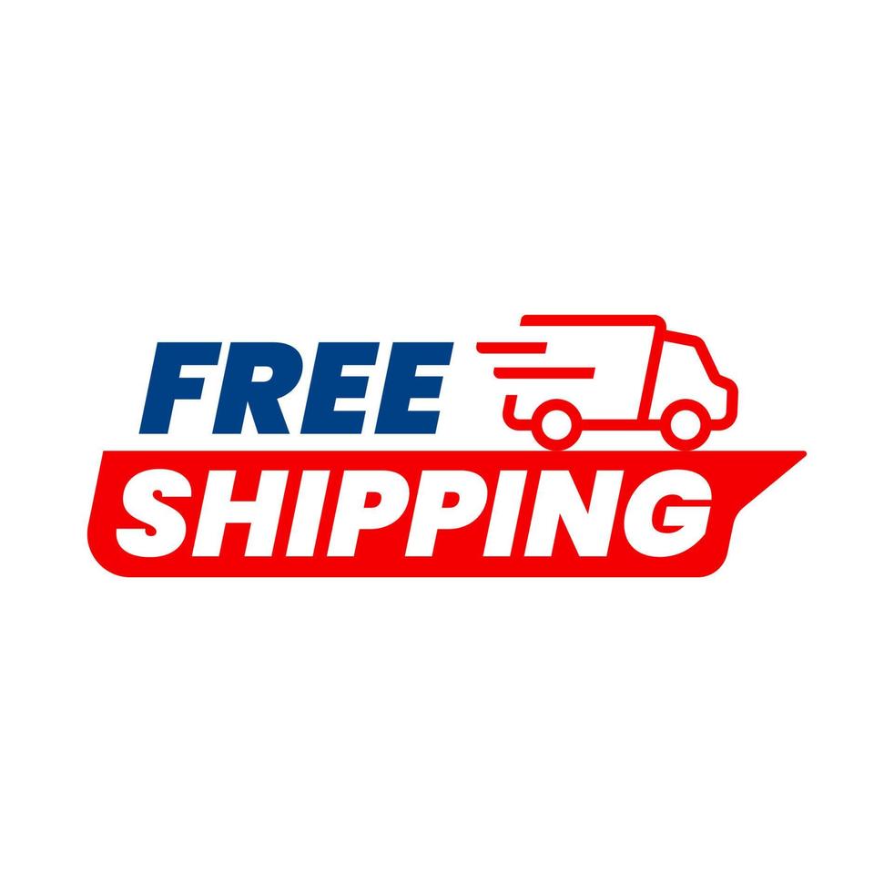 Free delivery shipping icon, courier service label vector