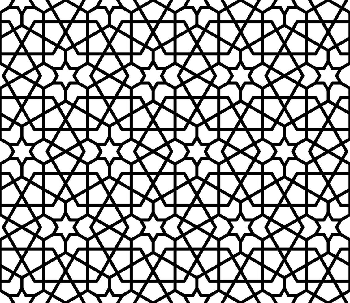 Mashrabiya arabesque, Arabic seamless pattern vector