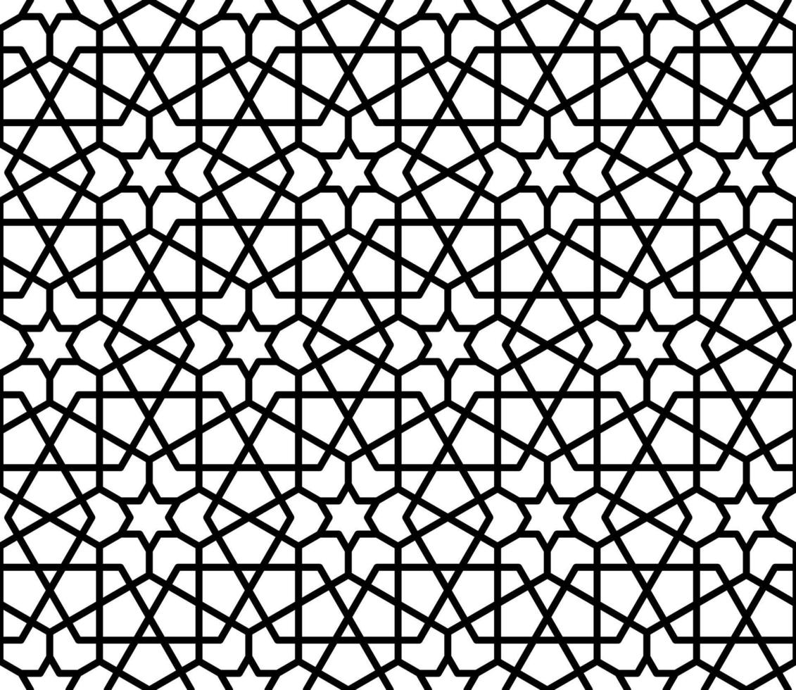 Mashrabiya arabesque, Arabic seamless pattern vector