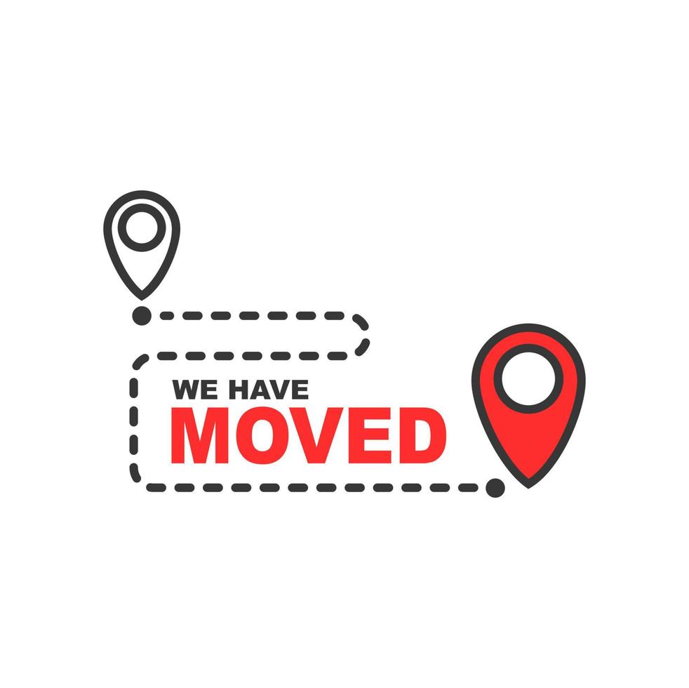 Have moved, office address or new location change vector