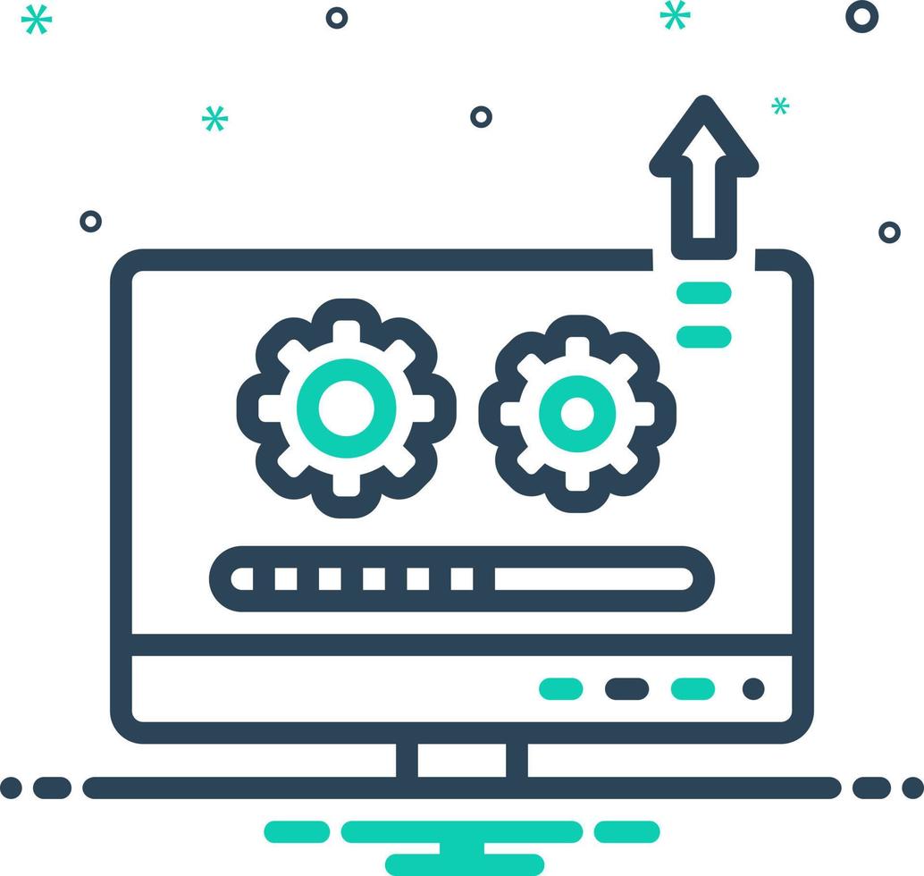 mix icon for upgrading vector