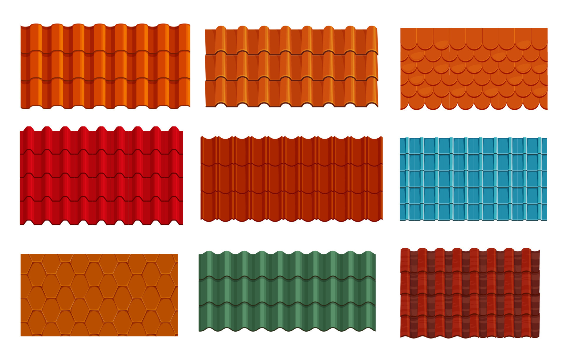 Roof tiles texture backgrounds, house rooftops 21663895 Vector Art at