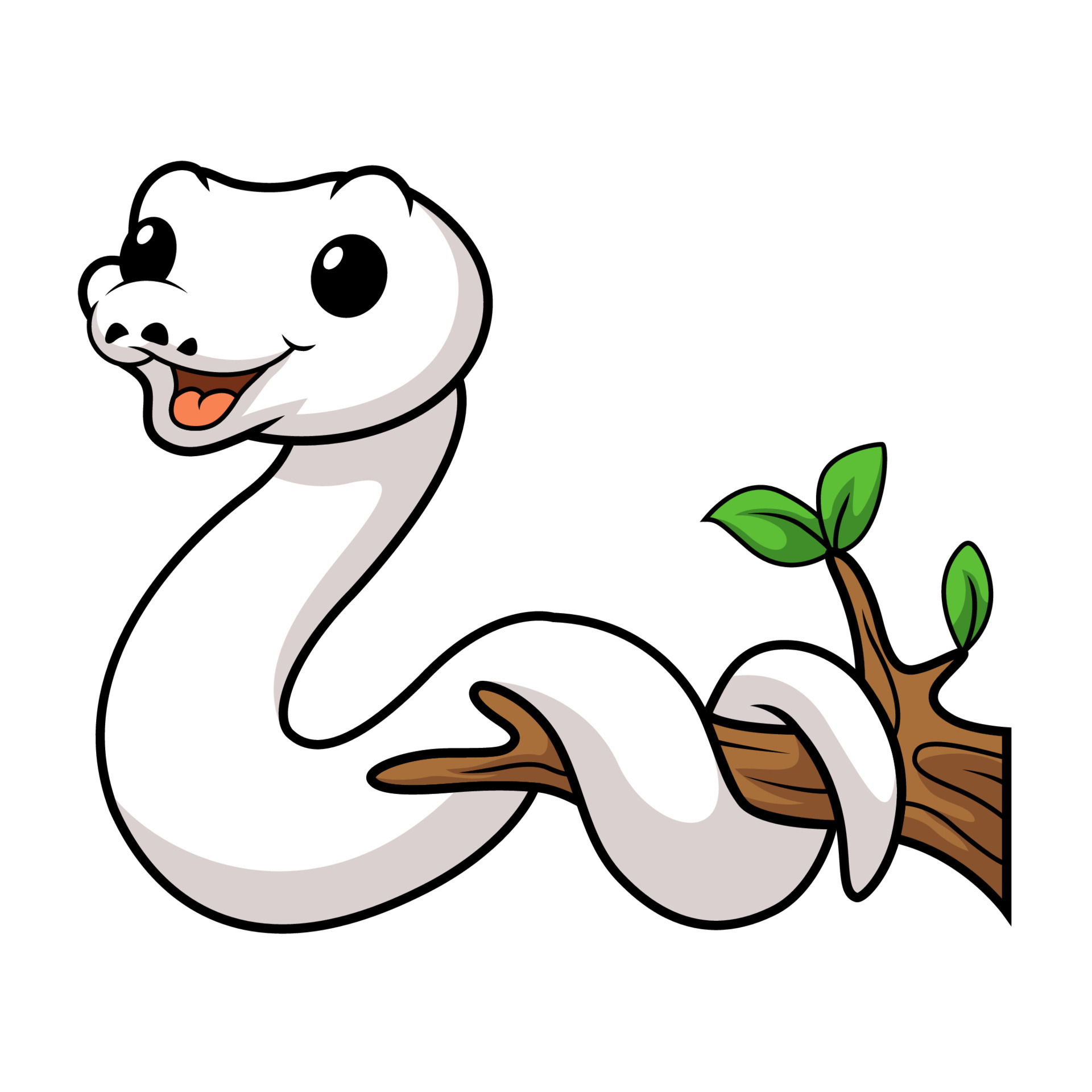 Cute Ball Python Drawing